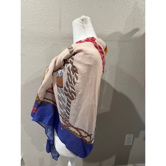 Carlisle Collection Linen Sail Away !  Ropes Nautical Scarf - Picture 5 of 6